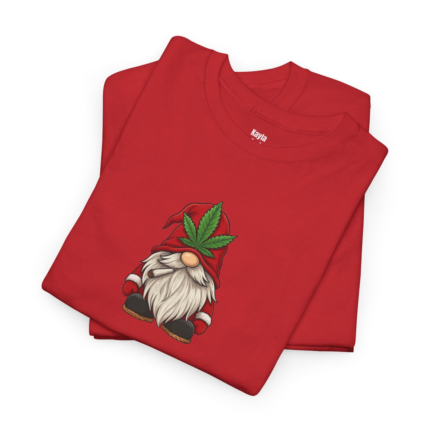 Stoney Christmas Gnome T-Shirt | Funny Cannabis Leaf Santa Hat Holiday Apparel