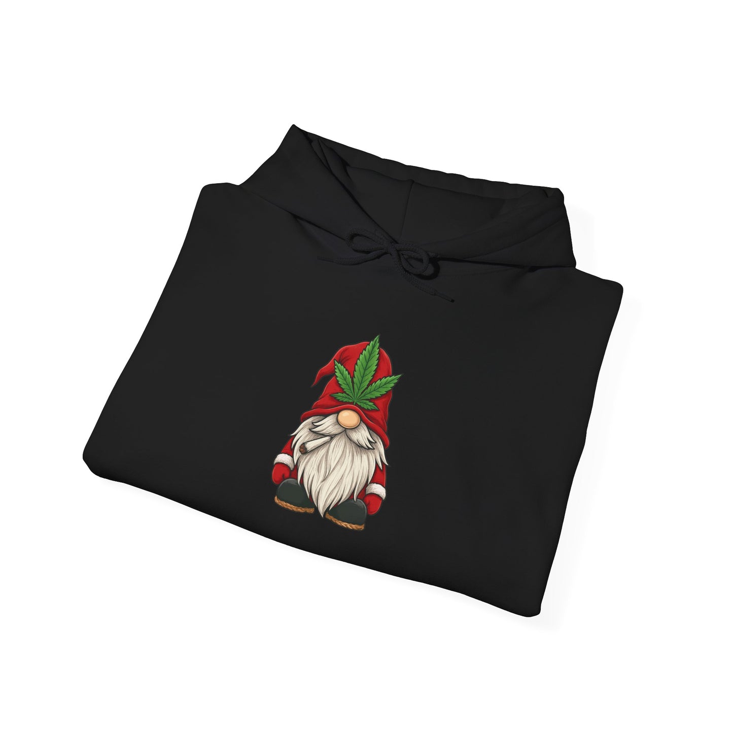 Stoney Christmas Gnome Hoodie | Funny Cannabis Leaf Santa Hat Holiday Apparel