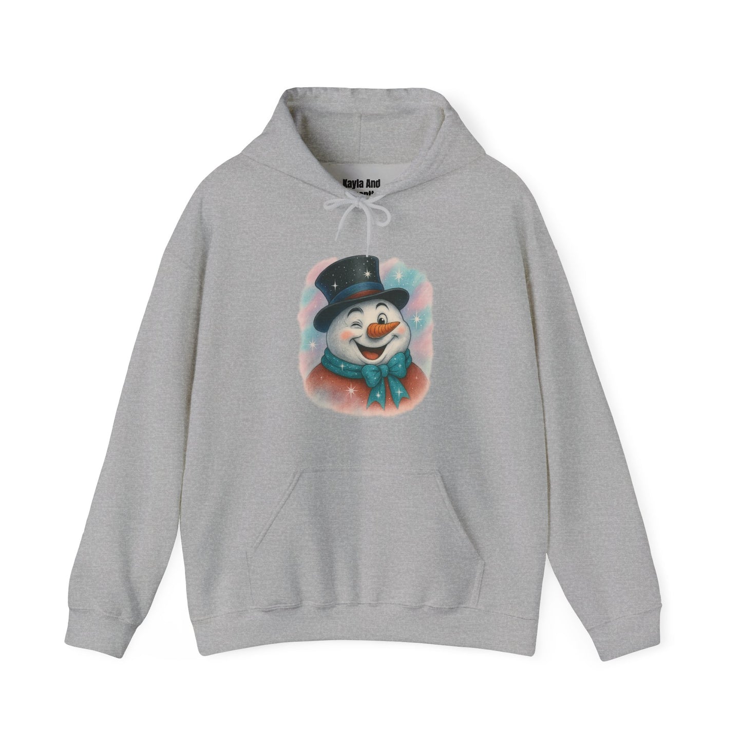 Winking Snowman Christmas Hoodie | Cute Holiday Sweater