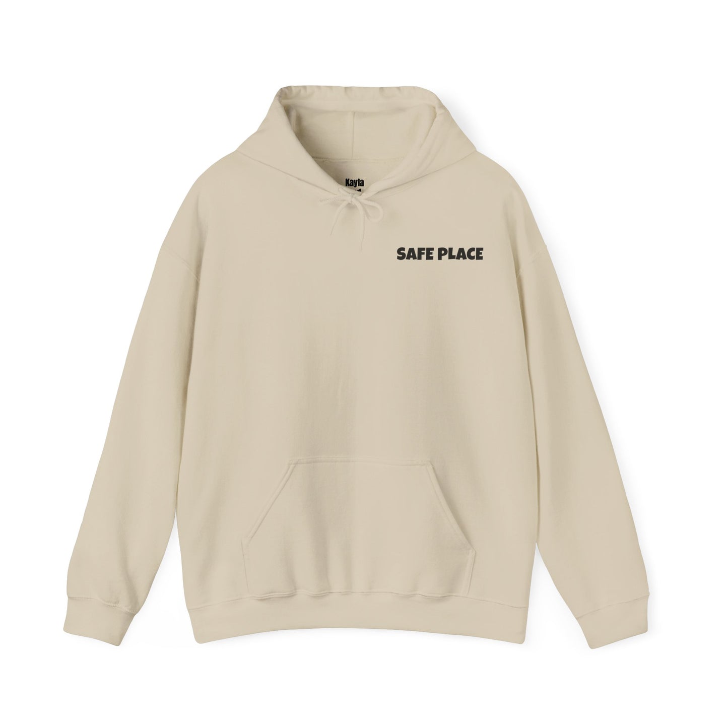 SAFE PLACE Hoodie – “To the person reading this, you are safe with me” Mental Health Sweatshirt