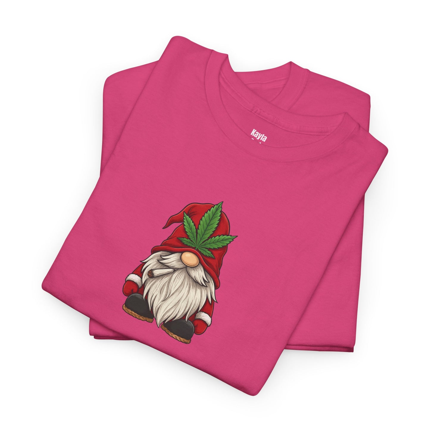 Stoney Christmas Gnome T-Shirt | Funny Cannabis Leaf Santa Hat Holiday Apparel
