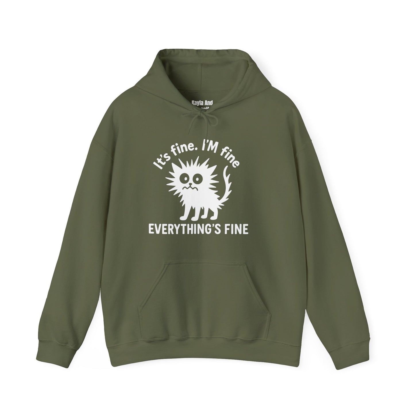 Stressed Cat Hoodie | It's Fine. I'm Fine. Everything's Fine Sweatshirt