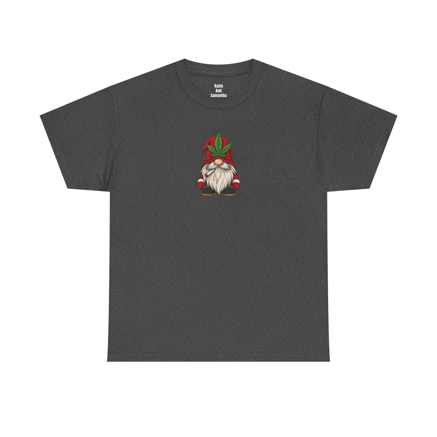 Stoney Christmas Gnome T-Shirt | Funny Cannabis Leaf Santa Hat Holiday Apparel