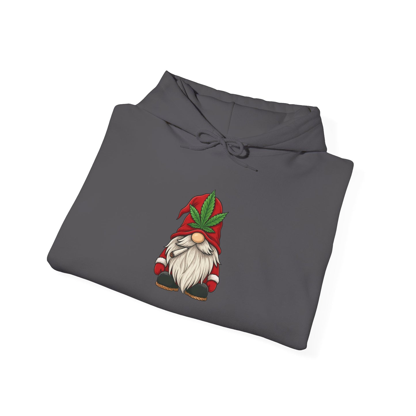 Stoney Christmas Gnome Hoodie | Funny Cannabis Leaf Santa Hat Holiday Apparel
