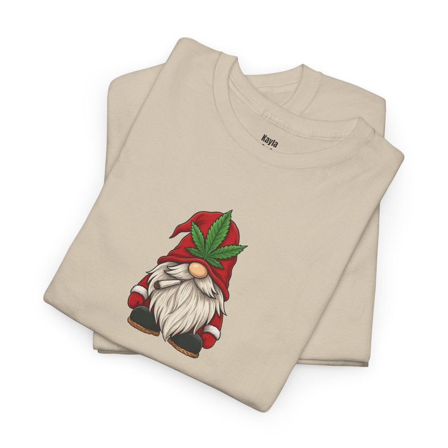 Stoney Christmas Gnome T-Shirt | Funny Cannabis Leaf Santa Hat Holiday Apparel