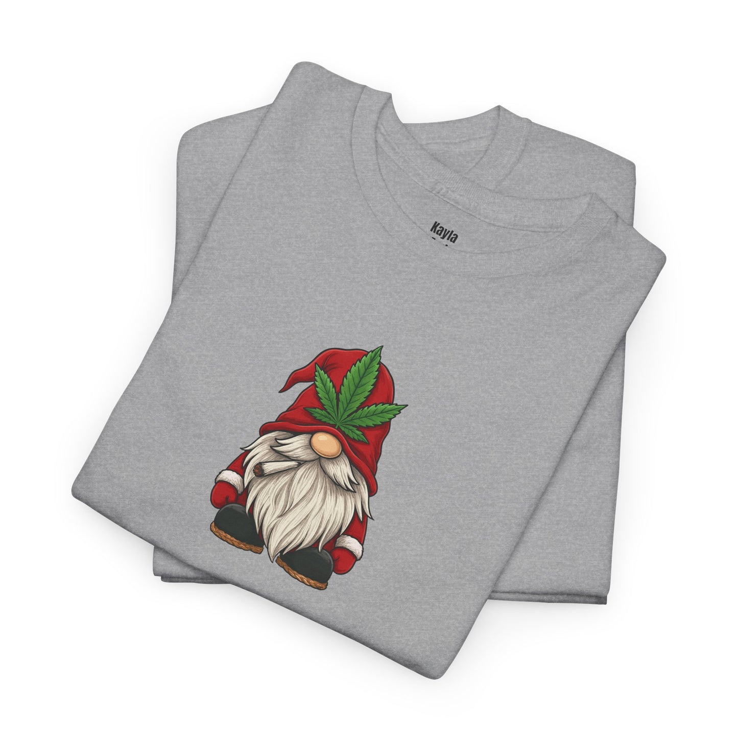 Stoney Christmas Gnome T-Shirt | Funny Cannabis Leaf Santa Hat Holiday Apparel