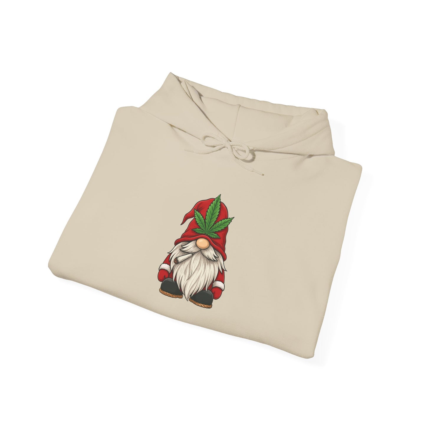 Stoney Christmas Gnome Hoodie | Funny Cannabis Leaf Santa Hat Holiday Apparel