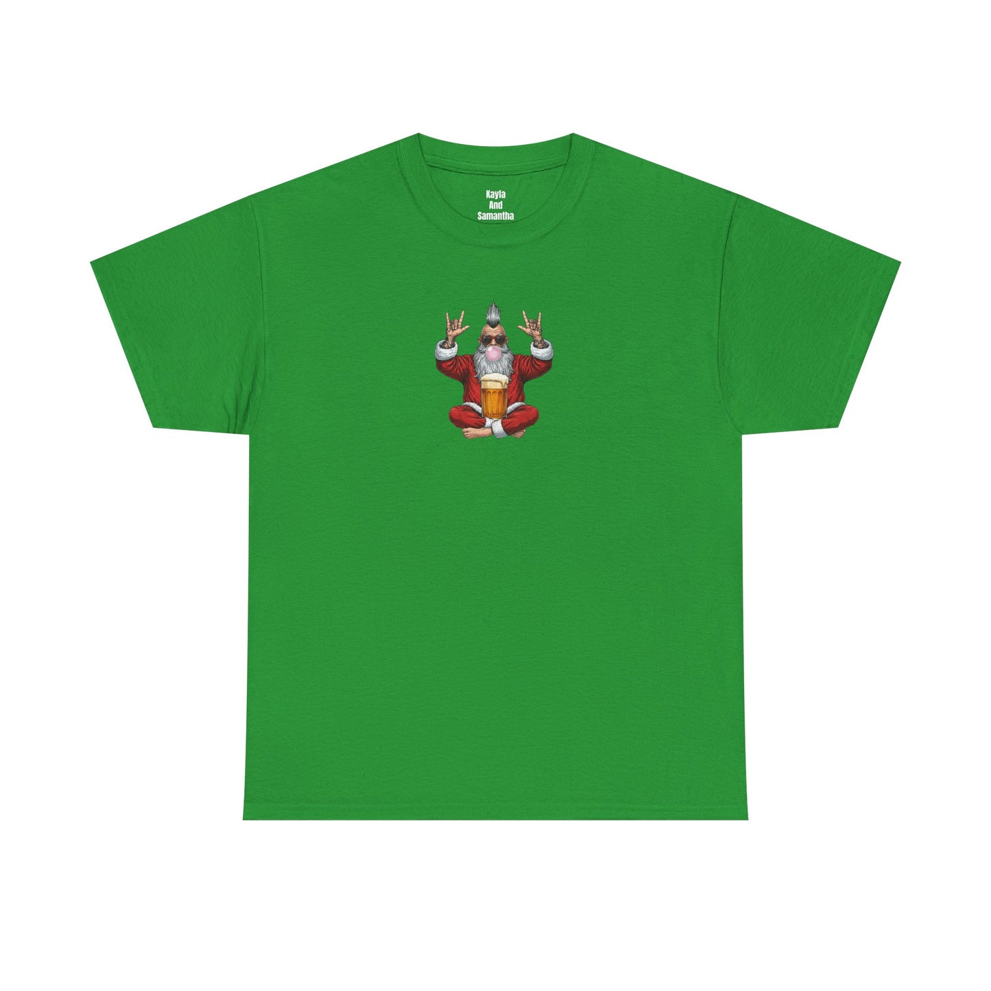 Punk Rock Santa Zen T-shirt | Funny Holiday Rock On Meditating Graphic