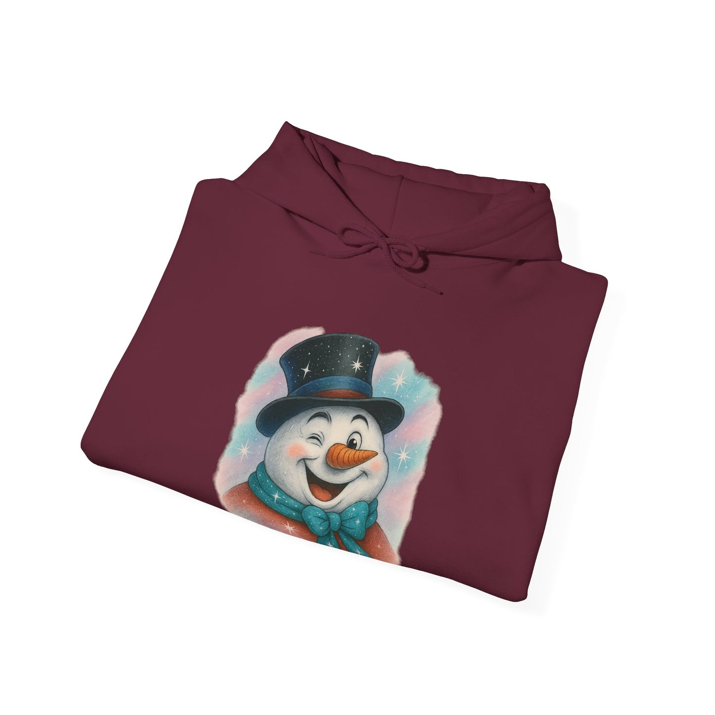Winking Snowman Christmas Hoodie | Cute Holiday Sweater