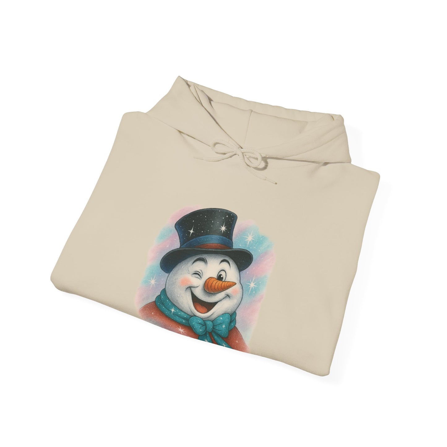 Winking Snowman Christmas Hoodie | Cute Holiday Sweater