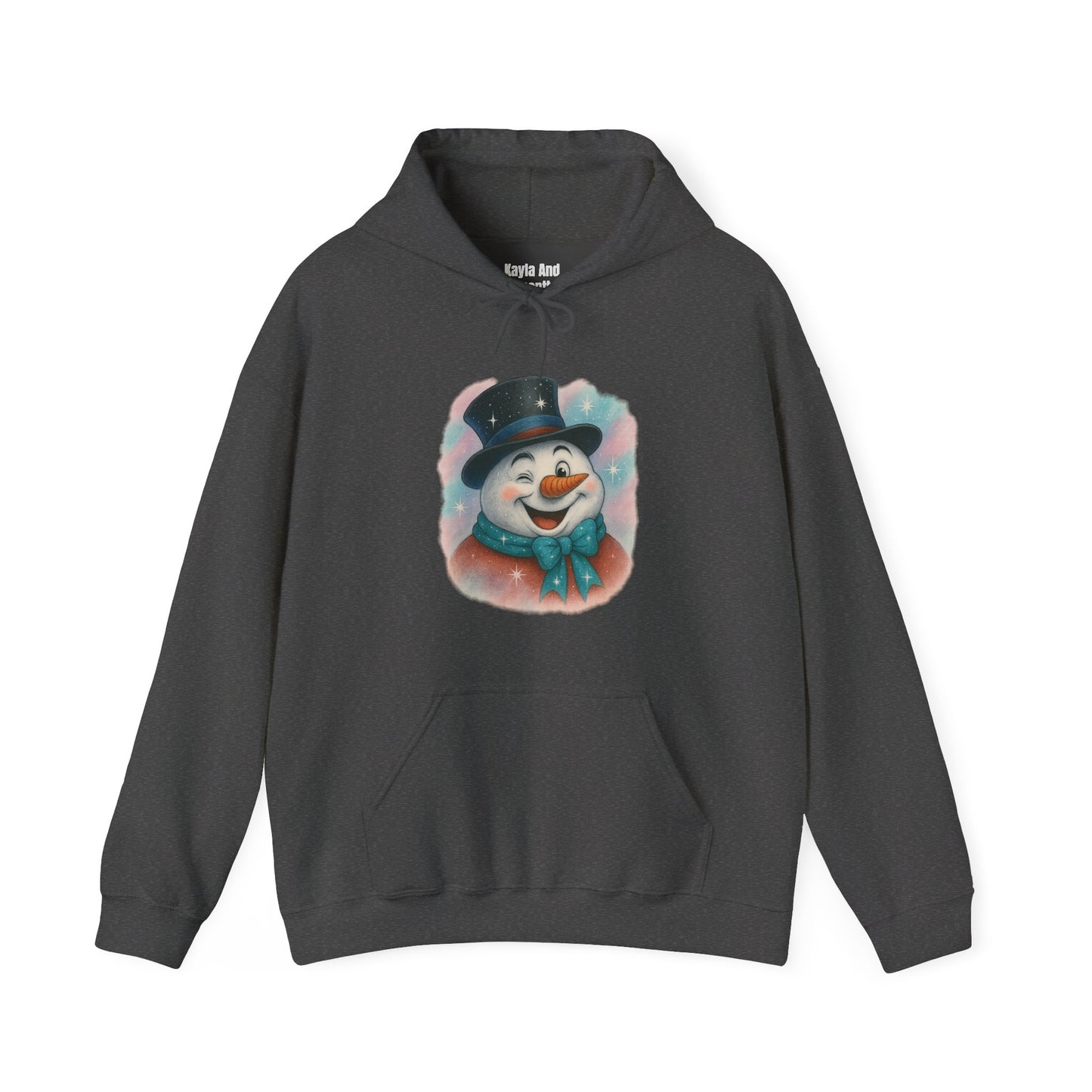 Winking Snowman Christmas Hoodie | Cute Holiday Sweater