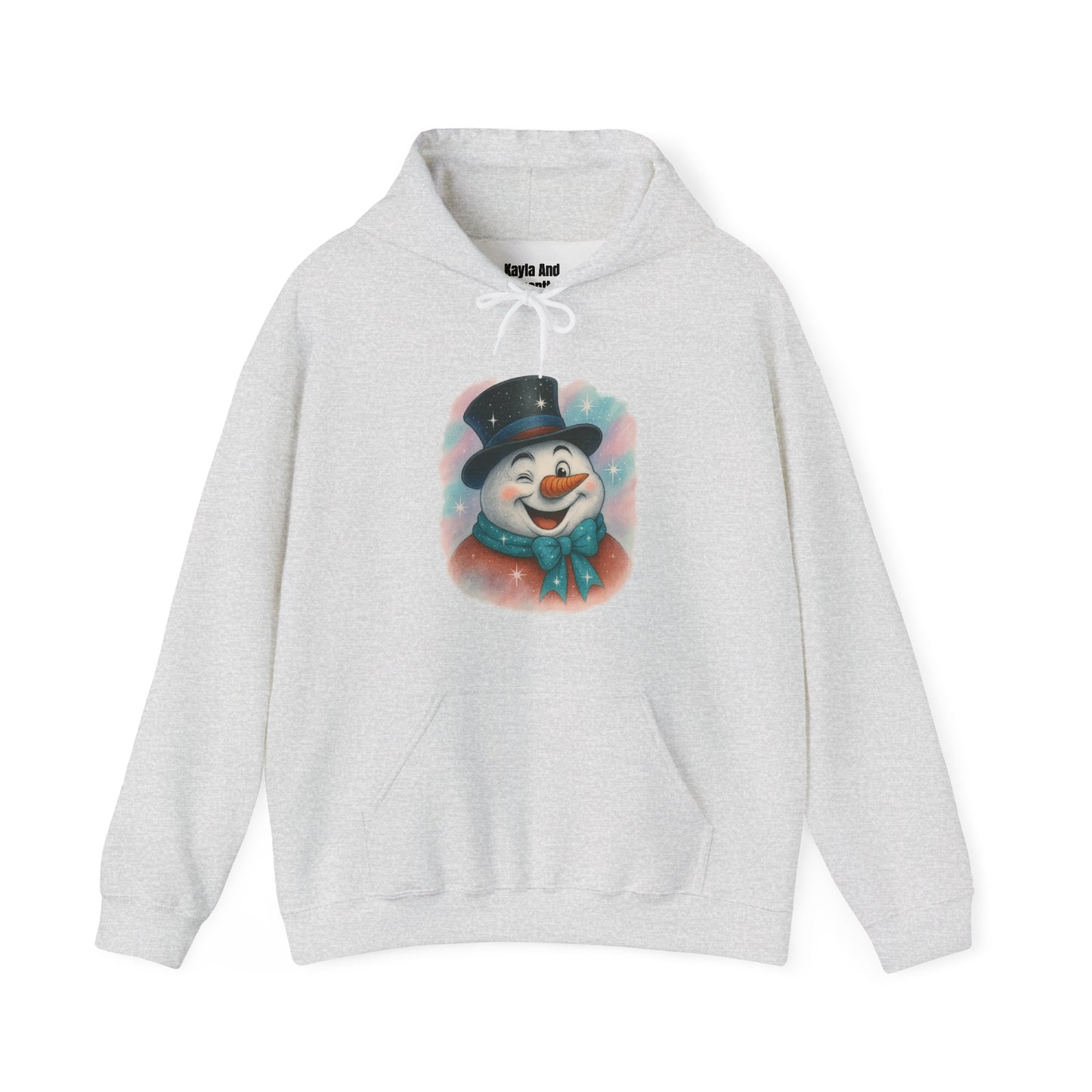Winking Snowman Christmas Hoodie | Cute Holiday Sweater