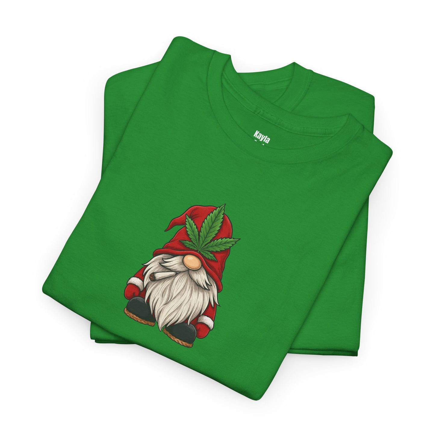 Stoney Christmas Gnome T-Shirt | Funny Cannabis Leaf Santa Hat Holiday Apparel