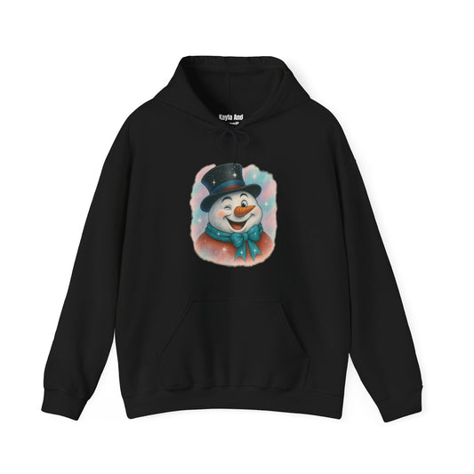Winking Snowman Christmas Hoodie | Cute Holiday Sweater