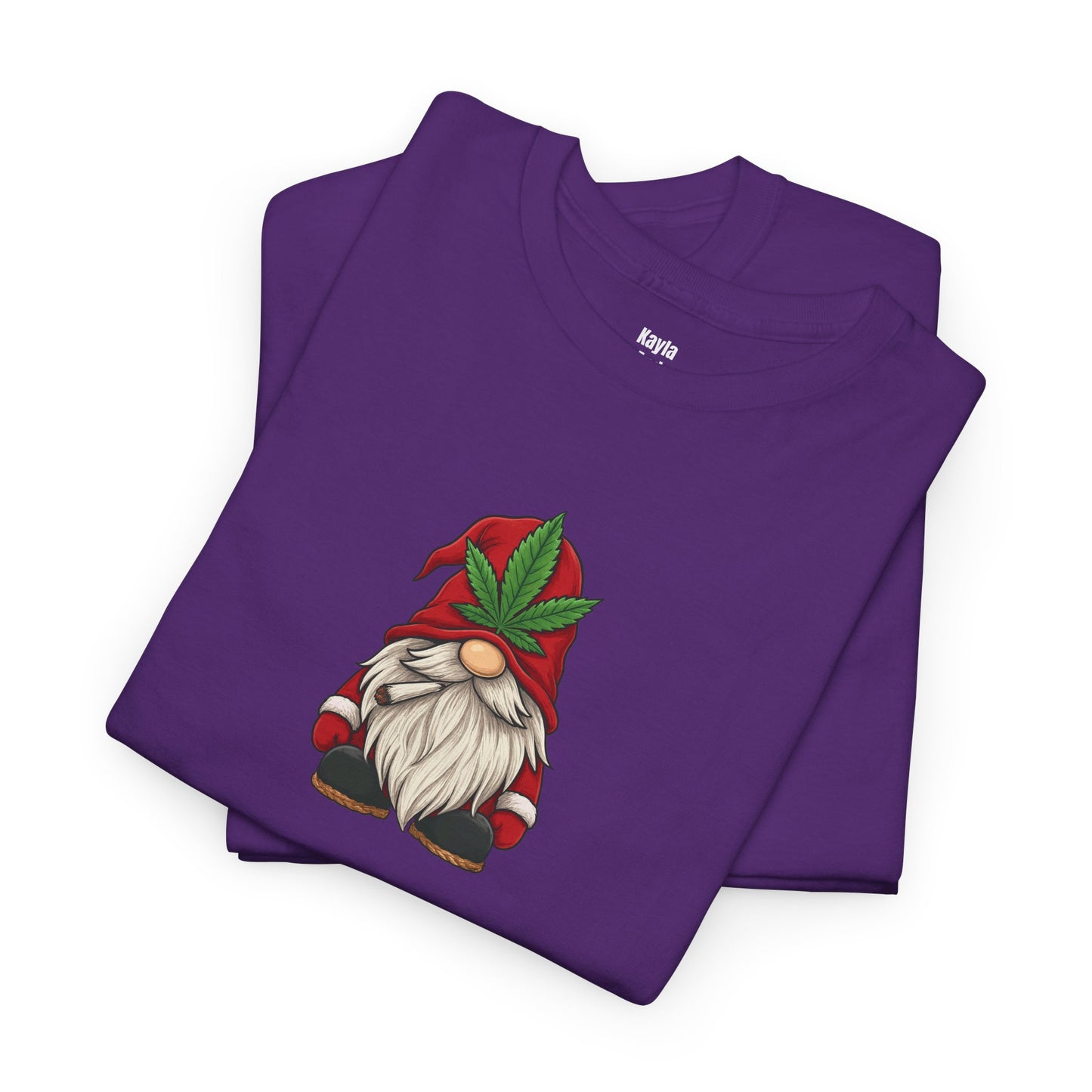 Stoney Christmas Gnome T-Shirt | Funny Cannabis Leaf Santa Hat Holiday Apparel