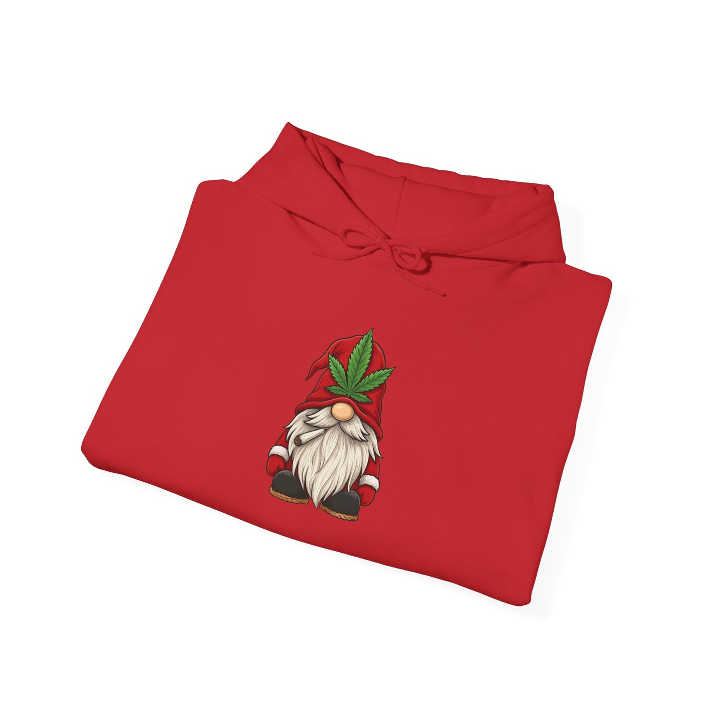 Stoney Christmas Gnome Hoodie | Funny Cannabis Leaf Santa Hat Holiday Apparel