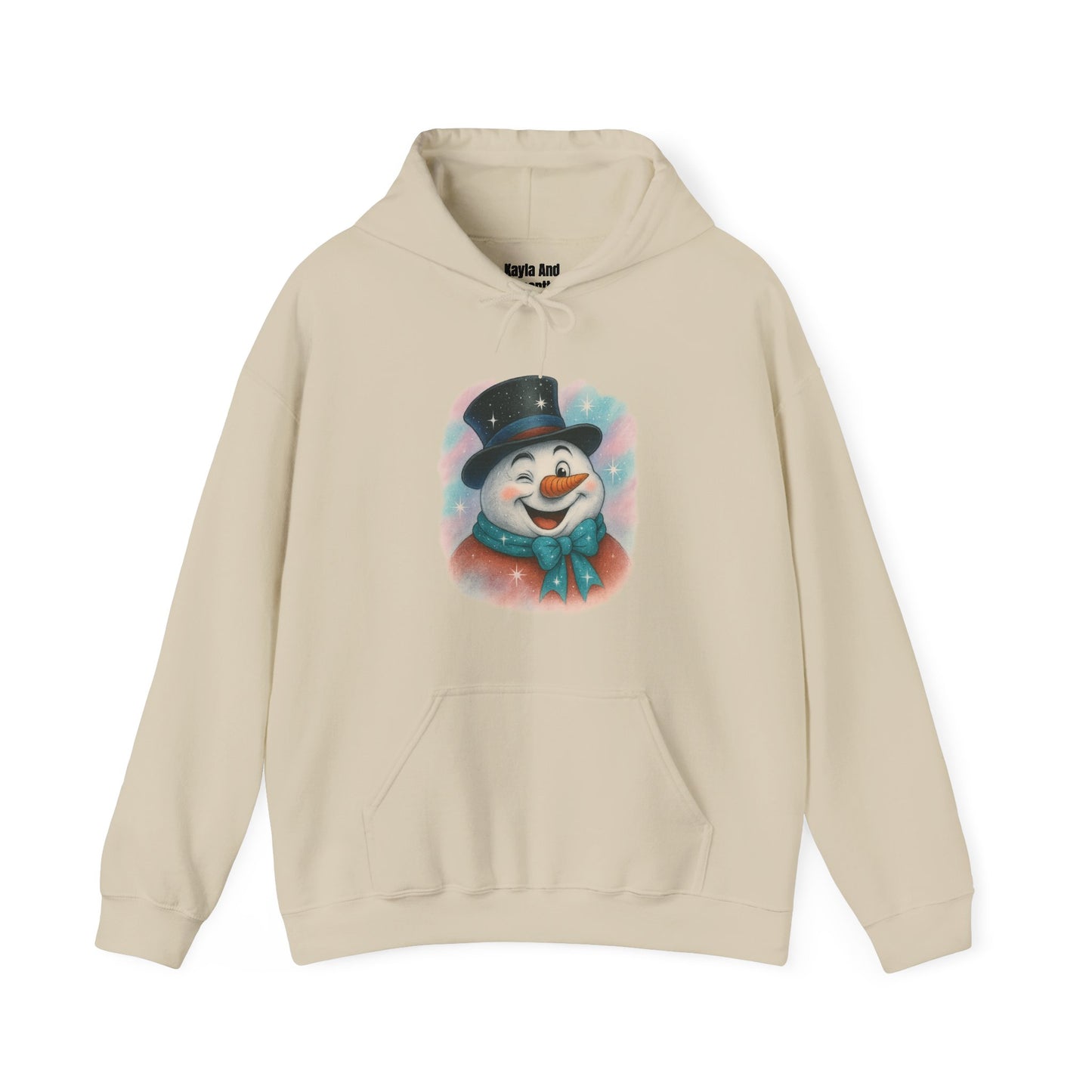 Winking Snowman Christmas Hoodie | Cute Holiday Sweater
