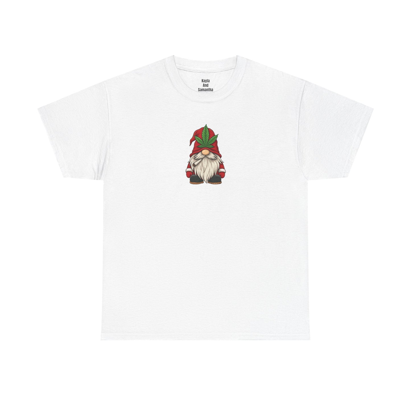 Stoney Christmas Gnome T-Shirt | Funny Cannabis Leaf Santa Hat Holiday Apparel