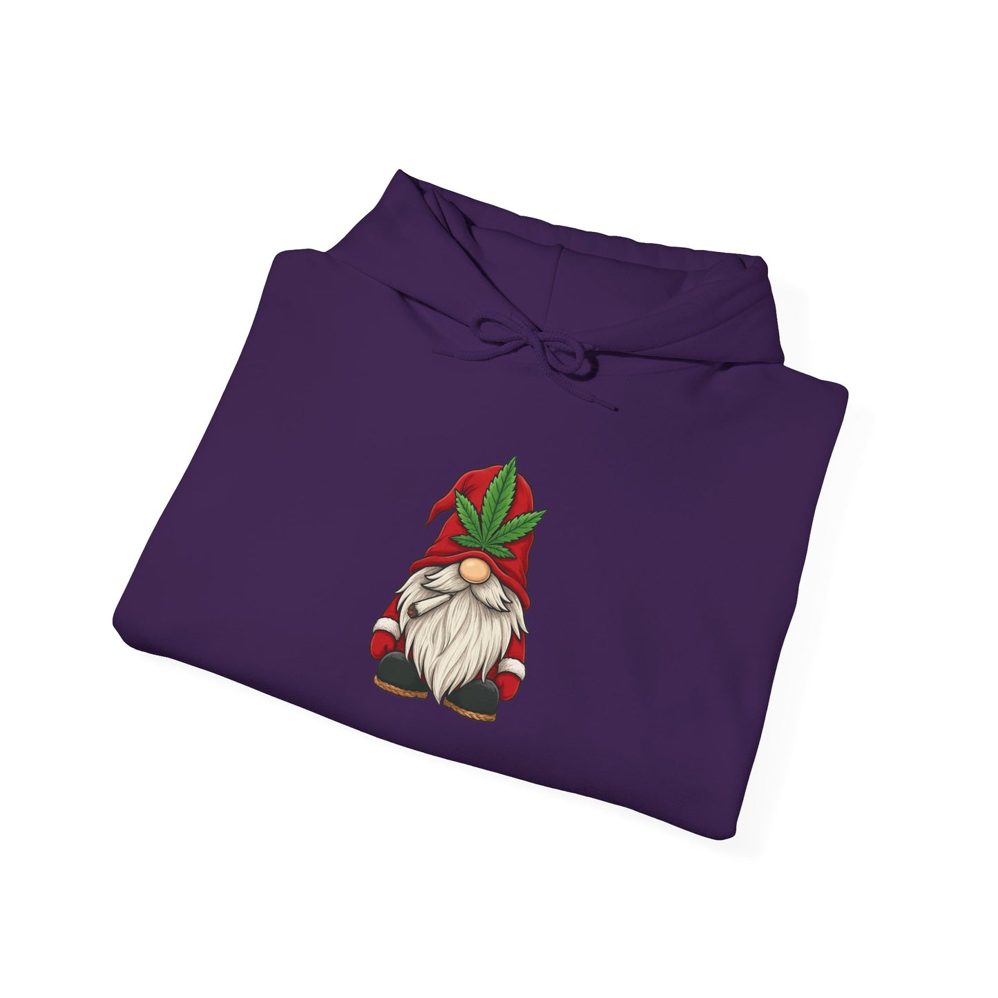 Stoney Christmas Gnome Hoodie | Funny Cannabis Leaf Santa Hat Holiday Apparel