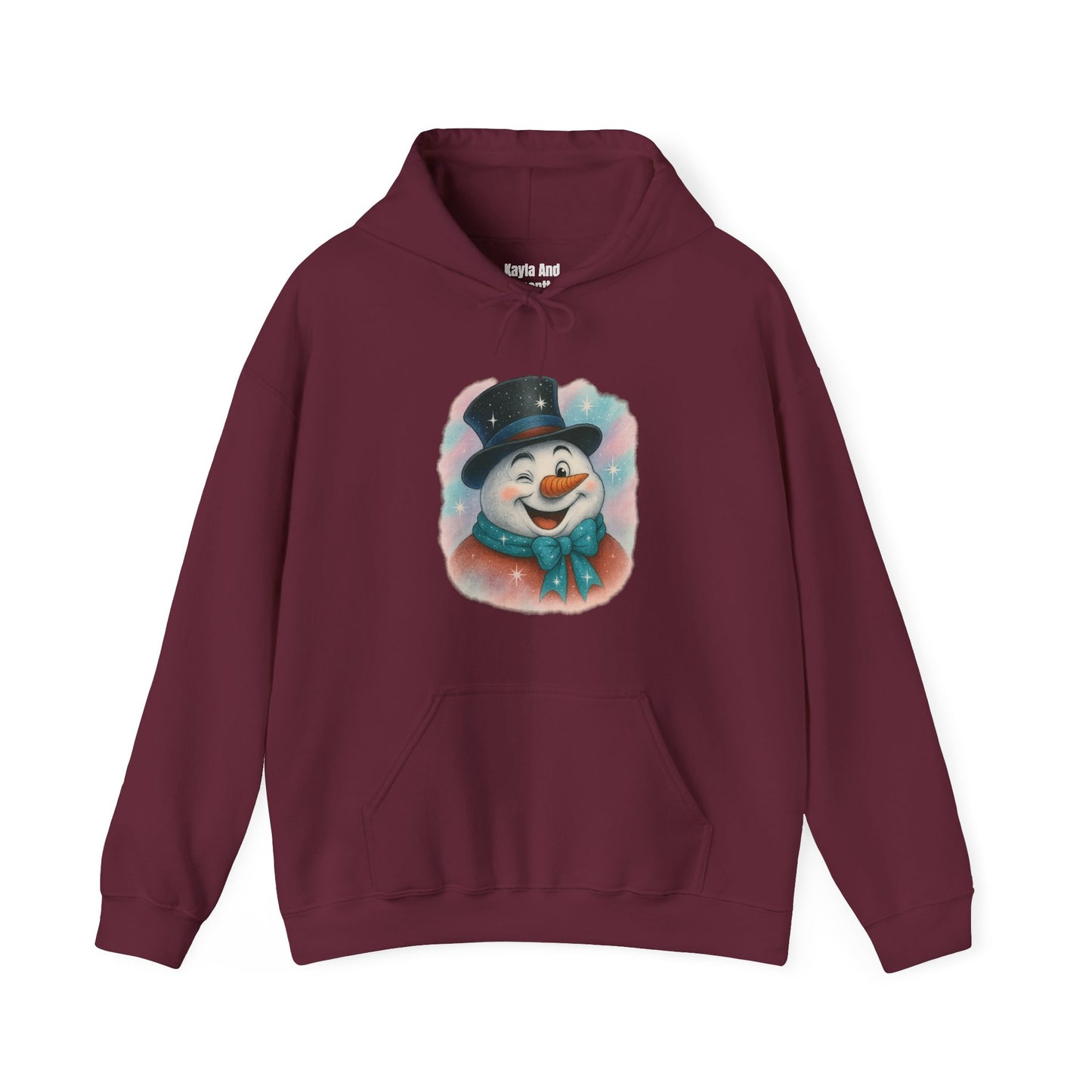 Winking Snowman Christmas Hoodie | Cute Holiday Sweater
