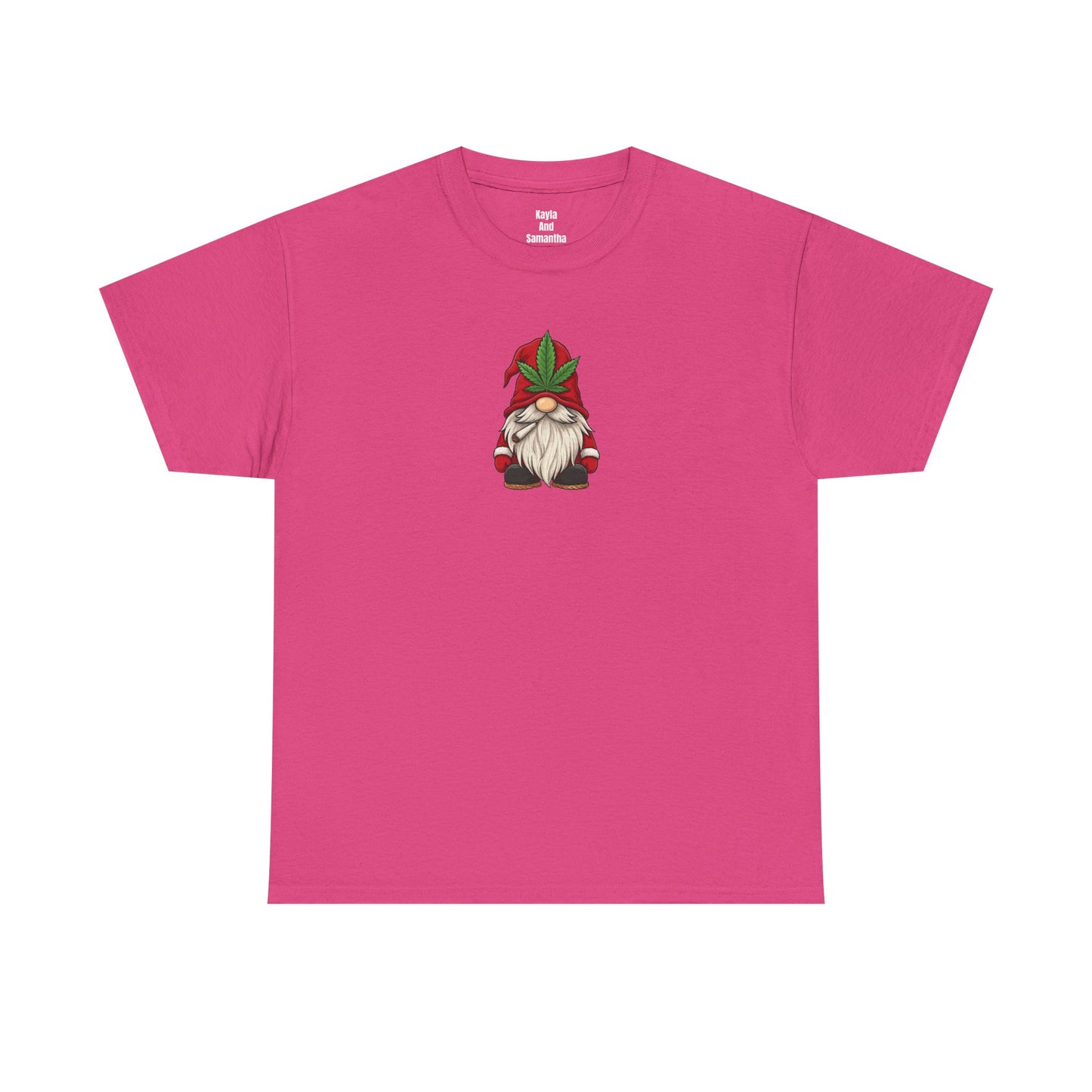 Stoney Christmas Gnome T-Shirt | Funny Cannabis Leaf Santa Hat Holiday Apparel
