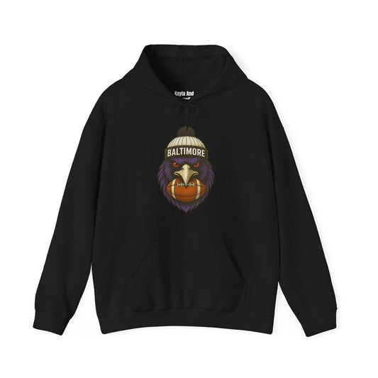 Baltimore Football Hoodie | Retro Vintage Design Sweatshirt For Sports Fans