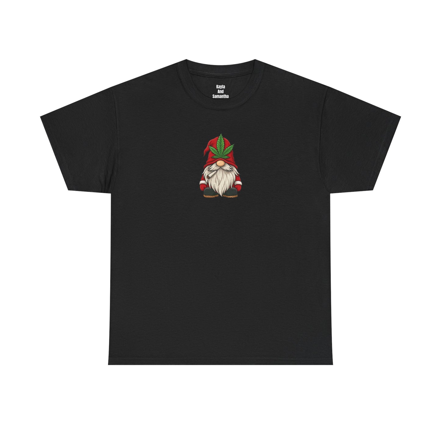 Stoney Christmas Gnome T-Shirt | Funny Cannabis Leaf Santa Hat Holiday Apparel