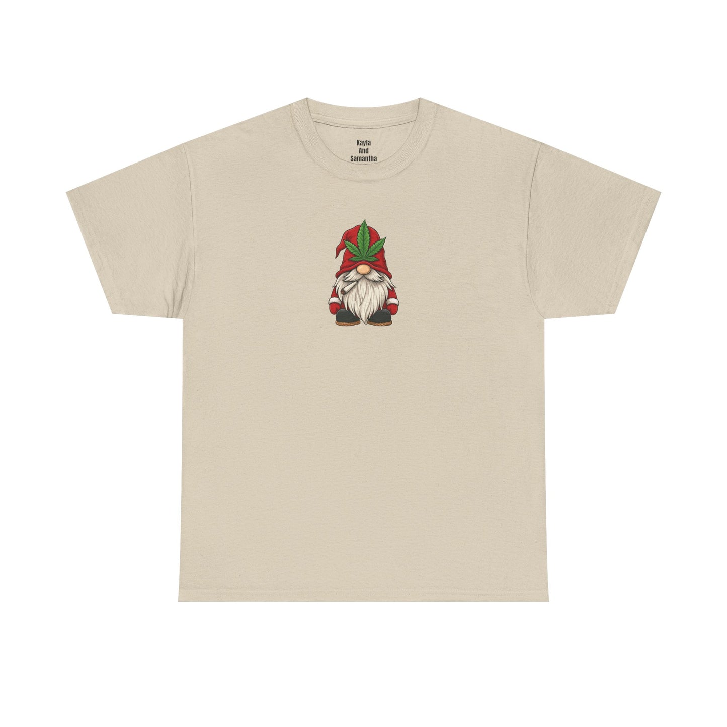Stoney Christmas Gnome T-Shirt | Funny Cannabis Leaf Santa Hat Holiday Apparel