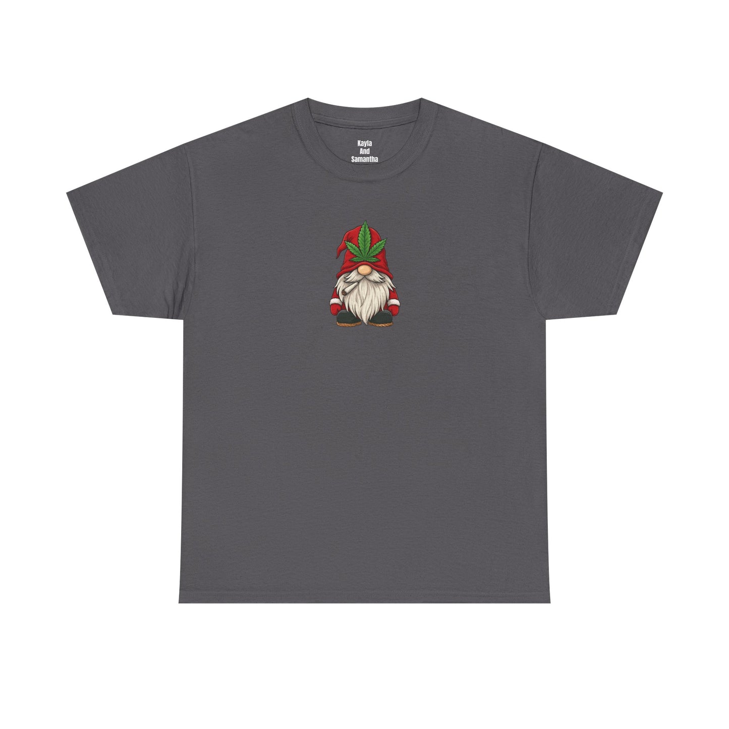 Stoney Christmas Gnome T-Shirt | Funny Cannabis Leaf Santa Hat Holiday Apparel