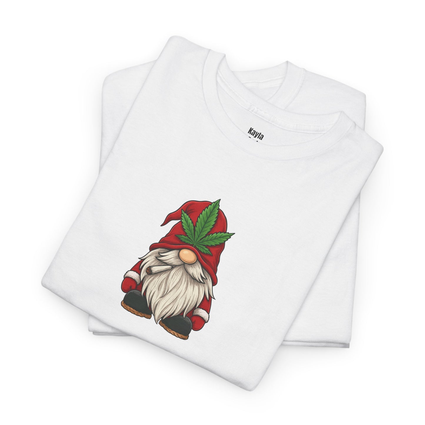 Stoney Christmas Gnome T-Shirt | Funny Cannabis Leaf Santa Hat Holiday Apparel
