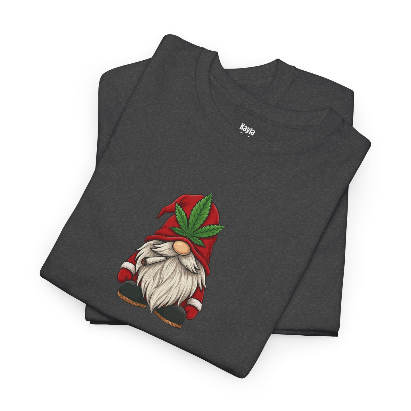 Stoney Christmas Gnome T-Shirt | Funny Cannabis Leaf Santa Hat Holiday Apparel