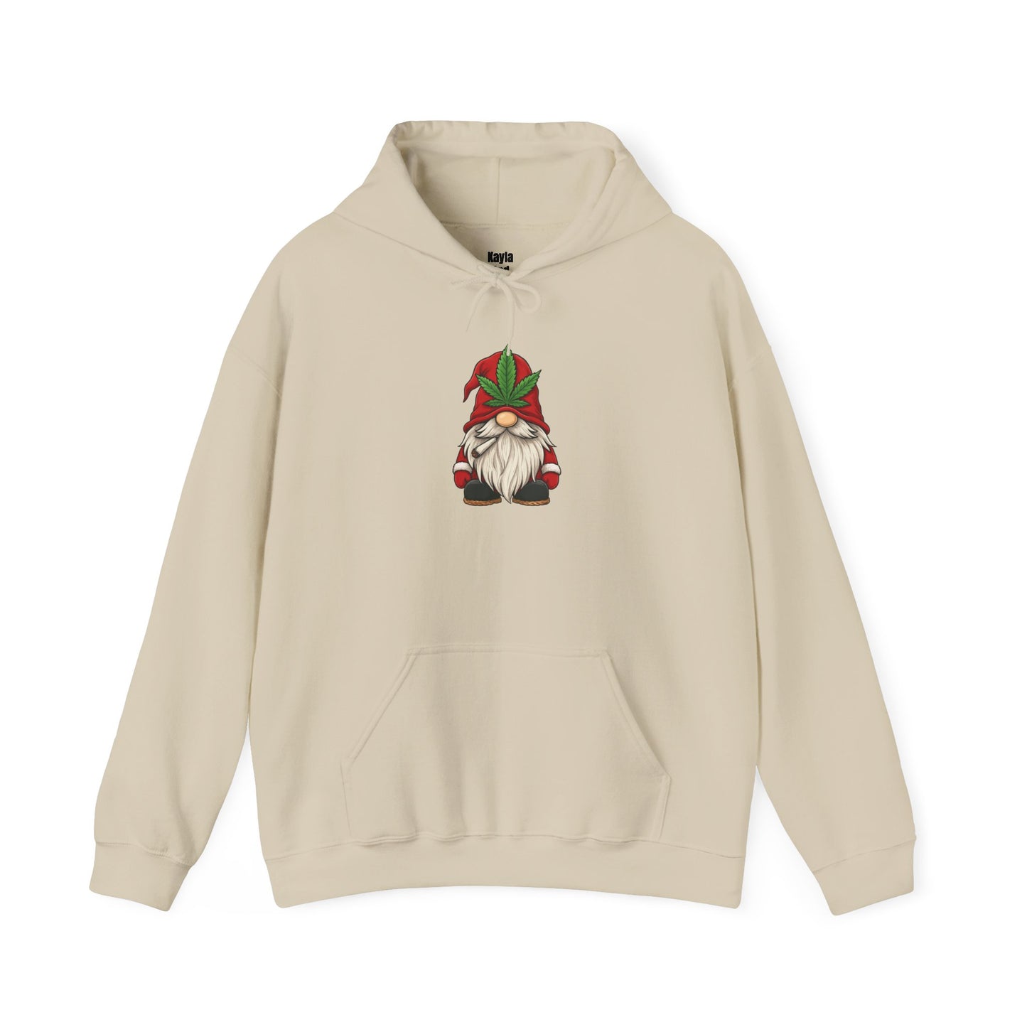 Stoney Christmas Gnome Hoodie | Funny Cannabis Leaf Santa Hat Holiday Apparel