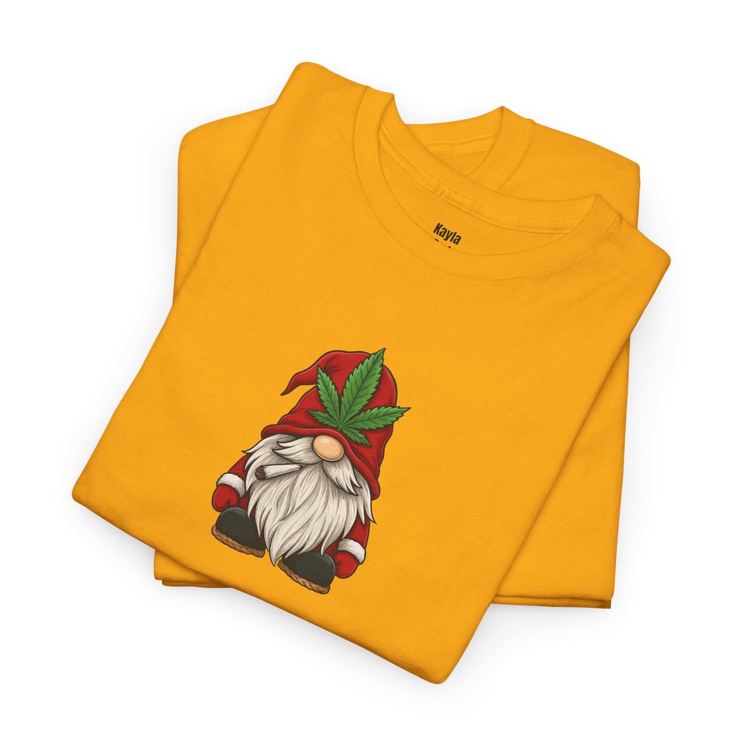 Stoney Christmas Gnome T-Shirt | Funny Cannabis Leaf Santa Hat Holiday Apparel