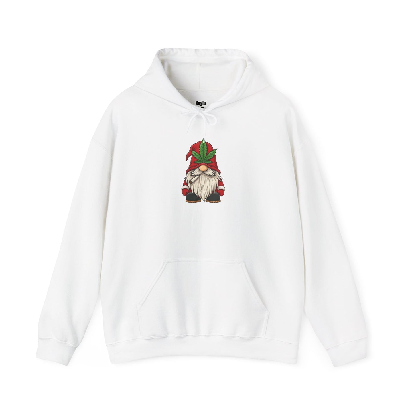 Stoney Christmas Gnome Hoodie | Funny Cannabis Leaf Santa Hat Holiday Apparel