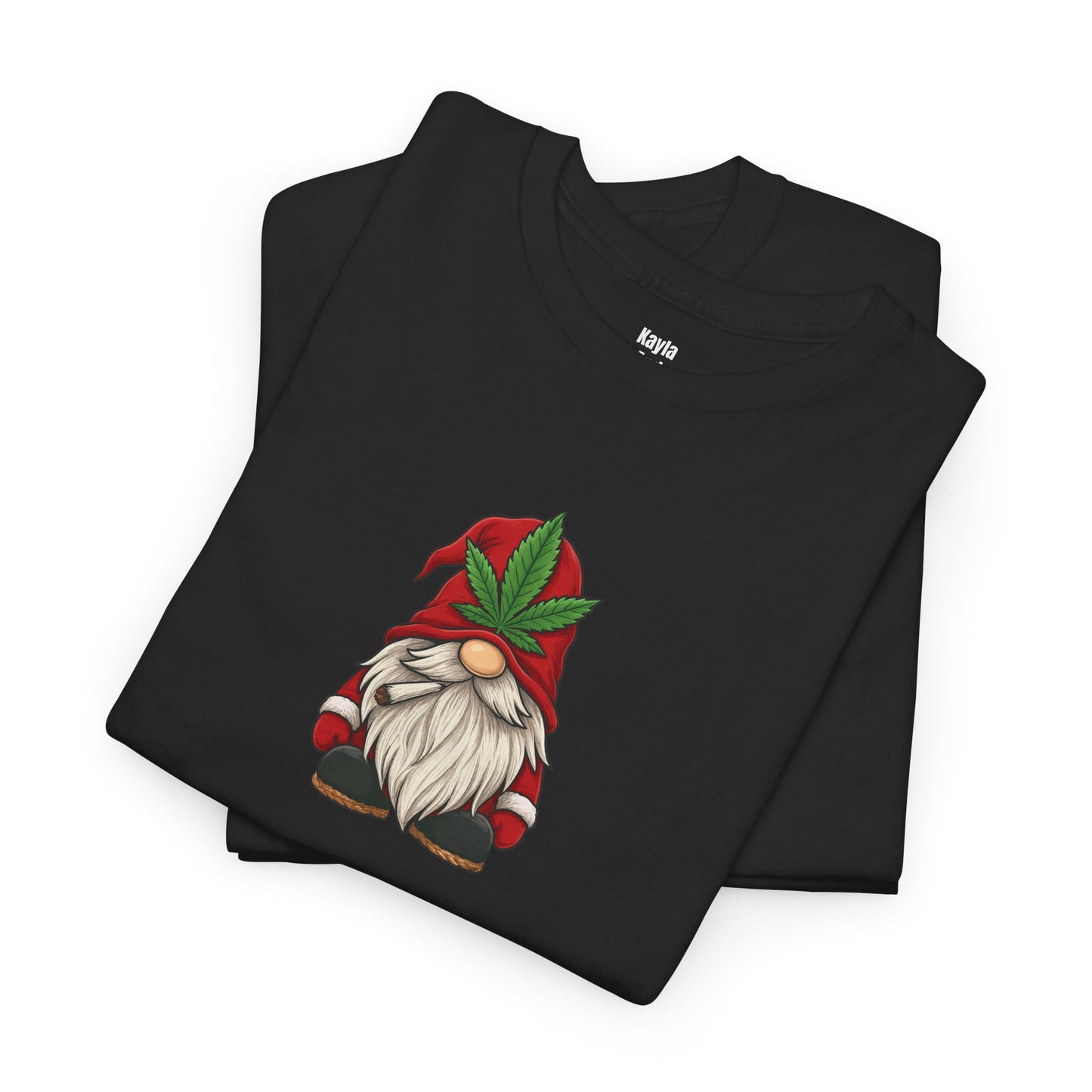 Stoney Christmas Gnome T-Shirt | Funny Cannabis Leaf Santa Hat Holiday Apparel