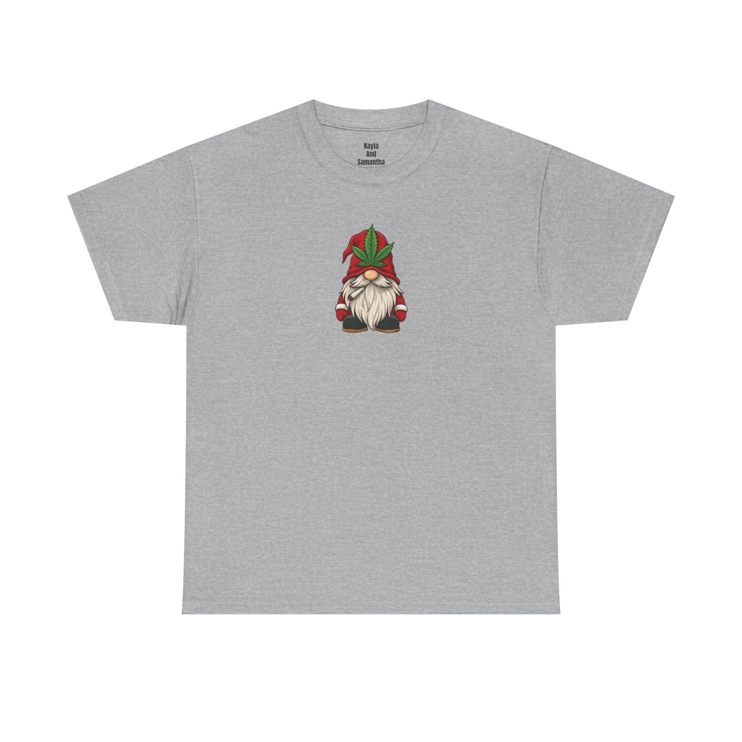 Stoney Christmas Gnome T-Shirt | Funny Cannabis Leaf Santa Hat Holiday Apparel