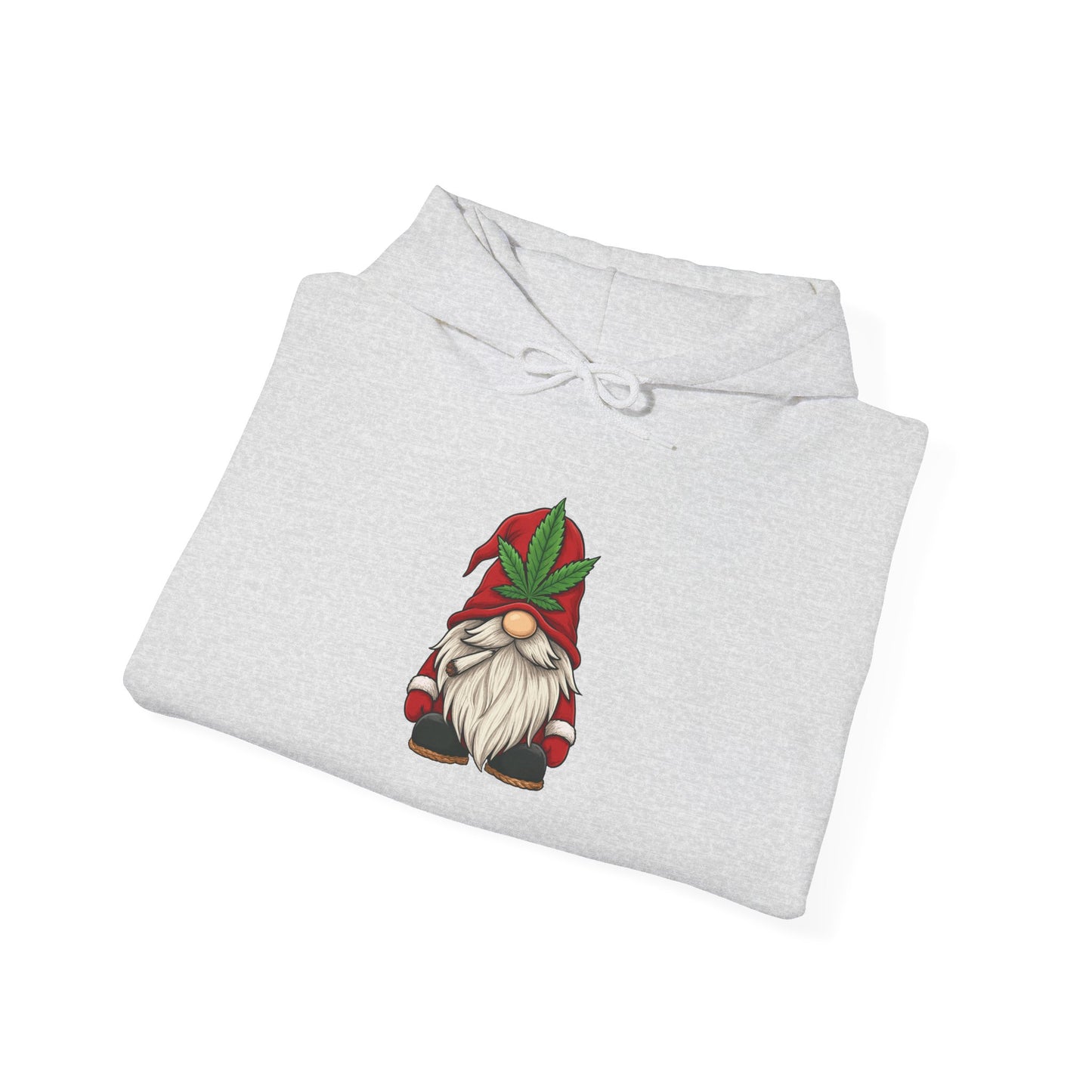 Stoney Christmas Gnome Hoodie | Funny Cannabis Leaf Santa Hat Holiday Apparel